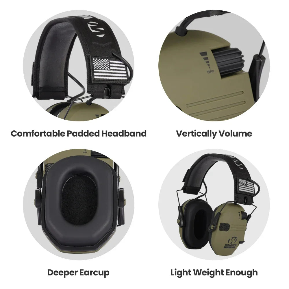 Pro Tactical Earmuffs with Noise Cancellation
