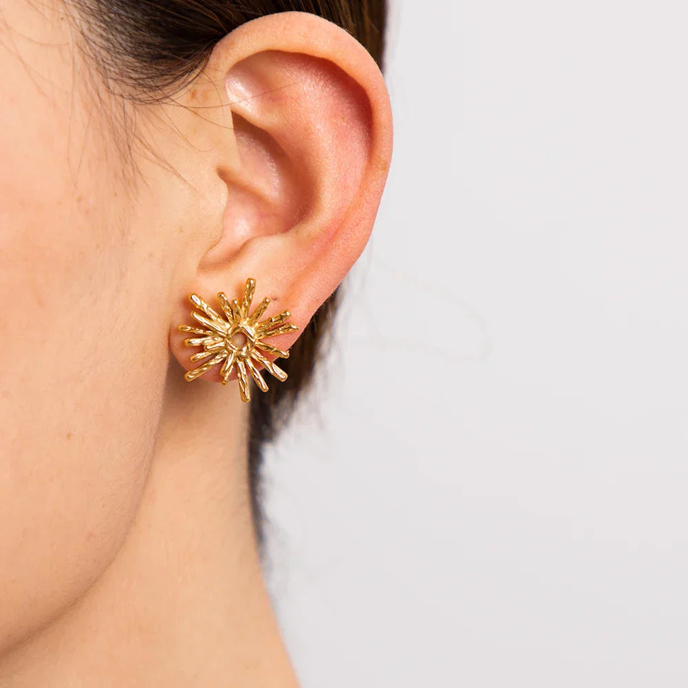 Small Sparkle Round Stud Earrings - Halri
