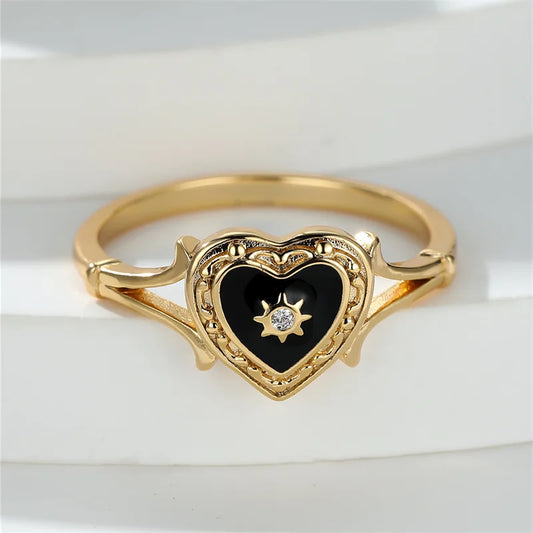 Vintage Style Love Heart Ring - Halri