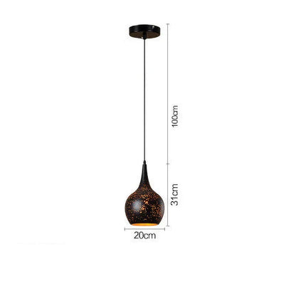 Suspension rustique en métal de style industriel moderne