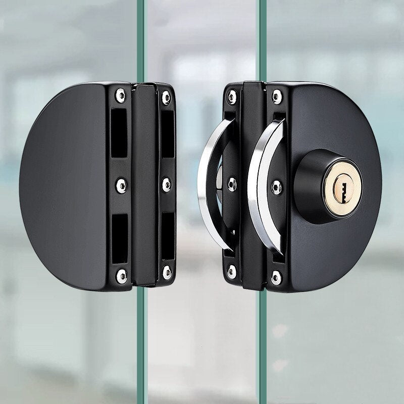 Serrure en acier inoxydable pour porte coulissante en verre sécurisée