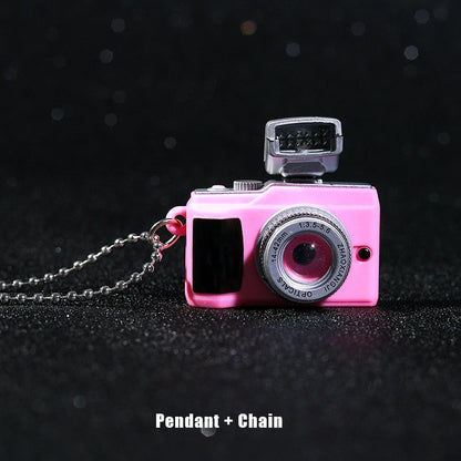Collier pendentif rétro appareil photo