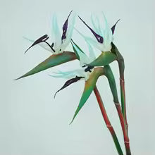 Ensemble décoratif de 3 fleurs artificielles d'oiseau de paradis