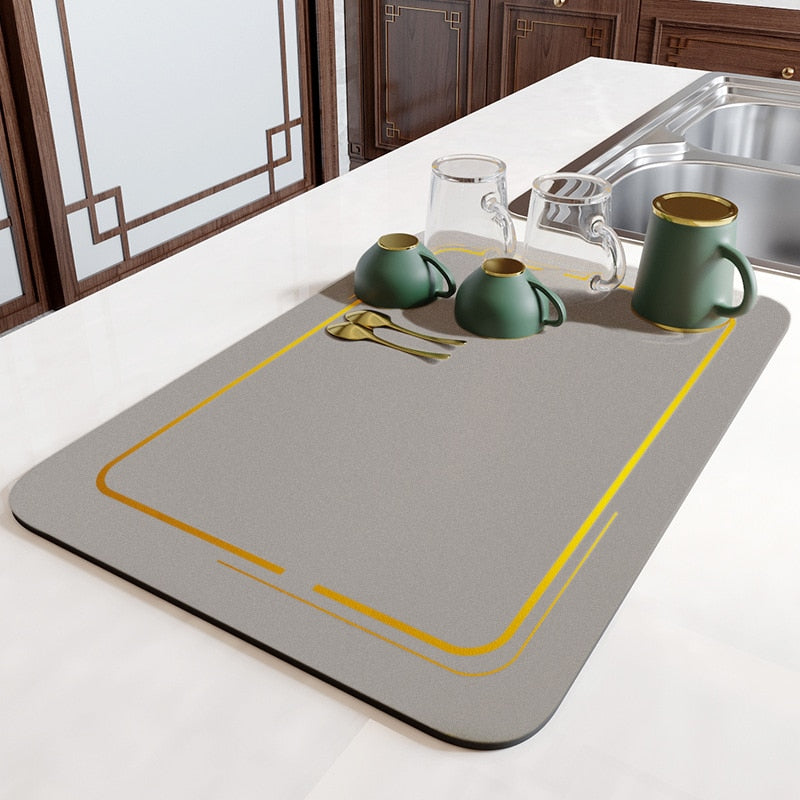 Tapis de séchage de cuisine extra large et antidérapant