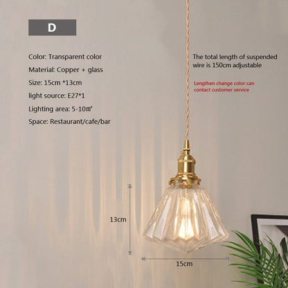 Suspension moderne en verre transparent