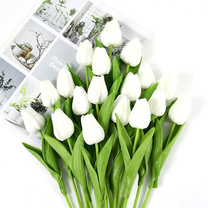 Magnifique composition florale de tulipes artificielles