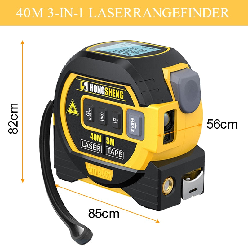 Multifunctional 3-in-1 Digital Laser Tape Measure - Halri