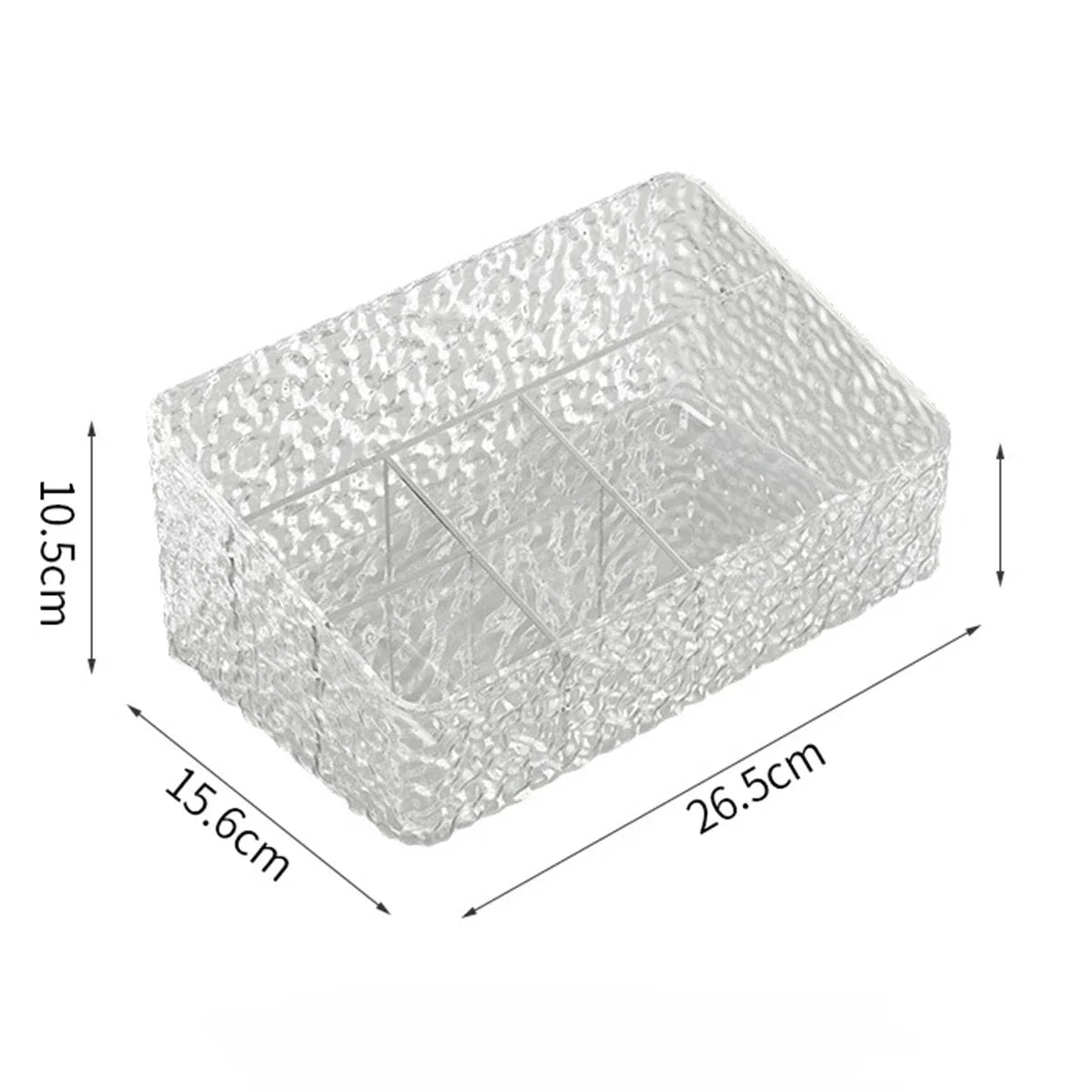 Boîte de rangement de maquillage spacieuse avec motif ondulé