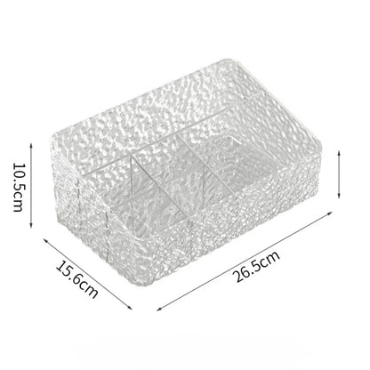 Boîte de rangement de maquillage spacieuse avec motif ondulé