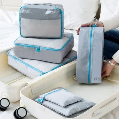 Ensemble de sac de voyage compact 7 pièces, organisateur de bagages résistant à l'eau