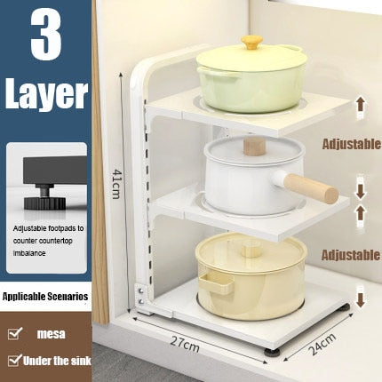 Étagère d'angle pliable à plusieurs niveaux pour un gain de place