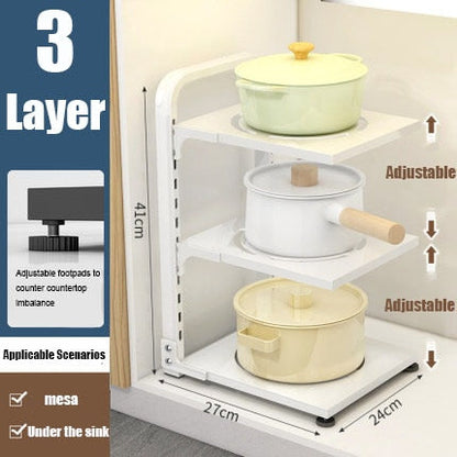 Étagère d'angle pliable à plusieurs niveaux pour un gain de place