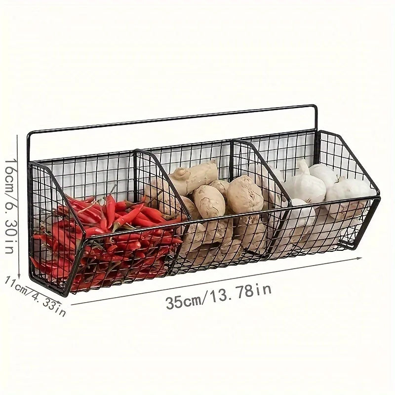 Étagère de rangement de cuisine à 3 niveaux, gain de place - Noire