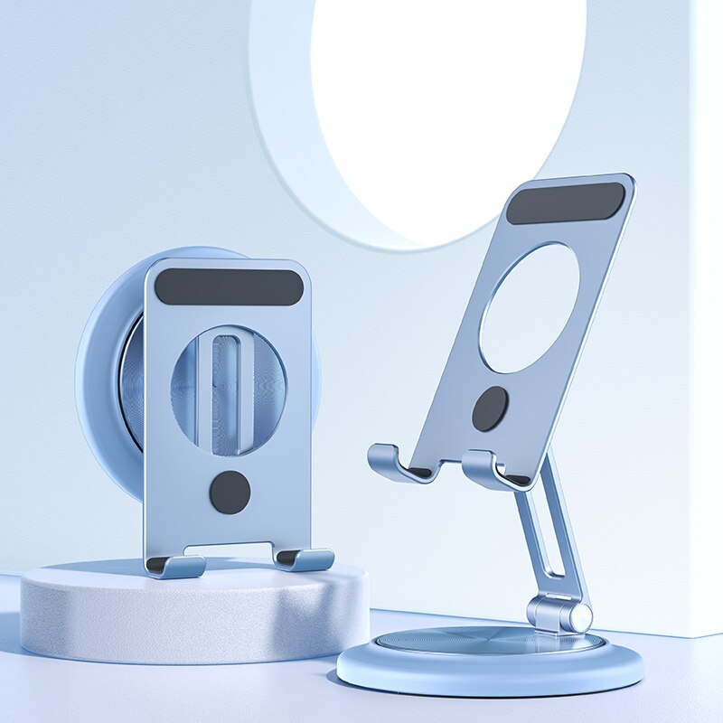 Support de téléphone en bois réglable avec rotation à 360°