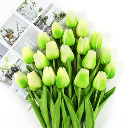Magnifique composition florale de tulipes artificielles