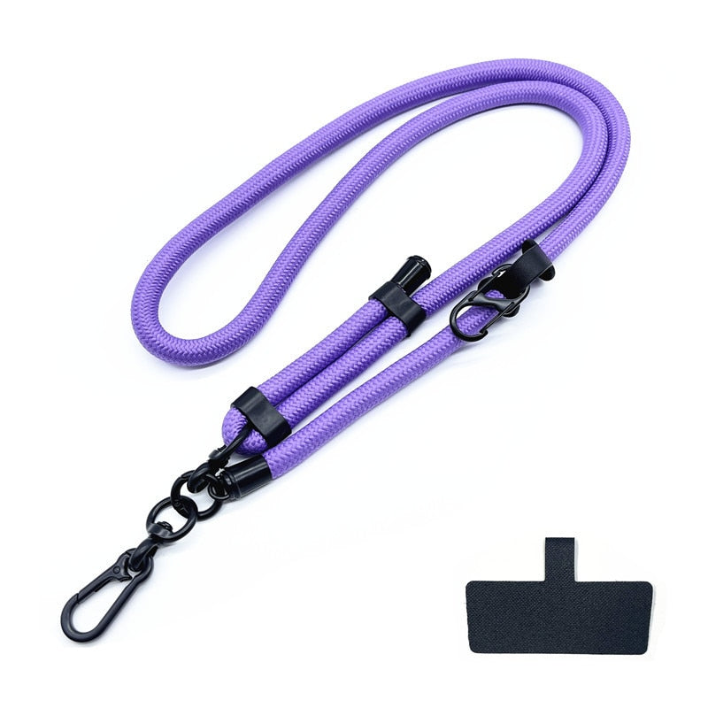 Dragonne flexible pour téléphone avec support de cou ajustable 