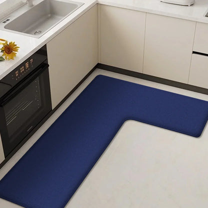 Tapis de sol de cuisine haut de gamme en forme de L, doux et moelleux