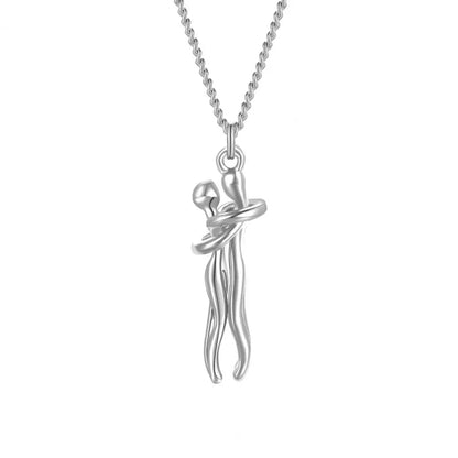 Collier pendentif romantique en forme de cœur pour couple