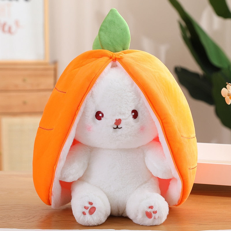 Lapin câlin et tout doux en peluche pour jouer à cache-cache 