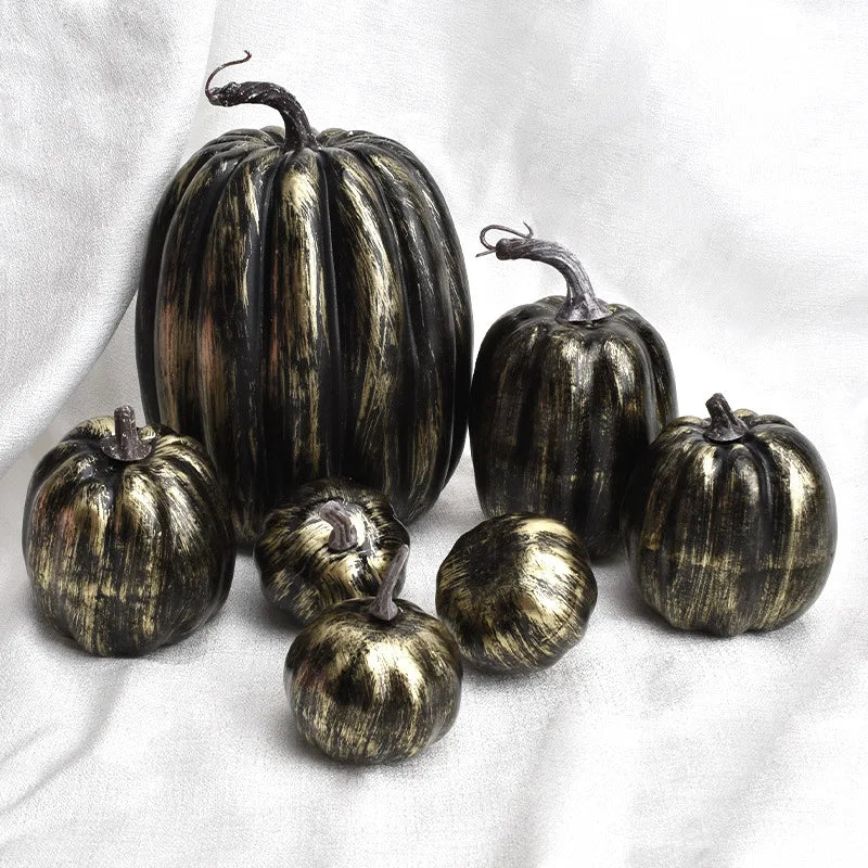 Ensemble de 7 citrouilles artificielles décoratives d'automne
