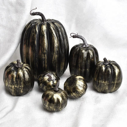 Ensemble de 7 citrouilles artificielles décoratives d'automne