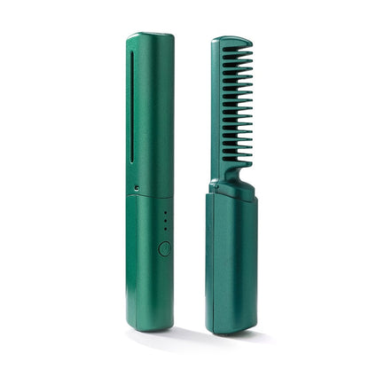 Peigne chauffant électrique portable pour lisser les cheveux 