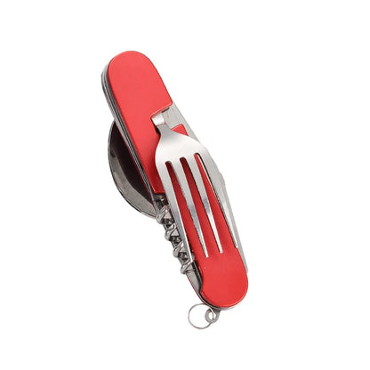 Ensemble de couverts de camping portables 4 en 1