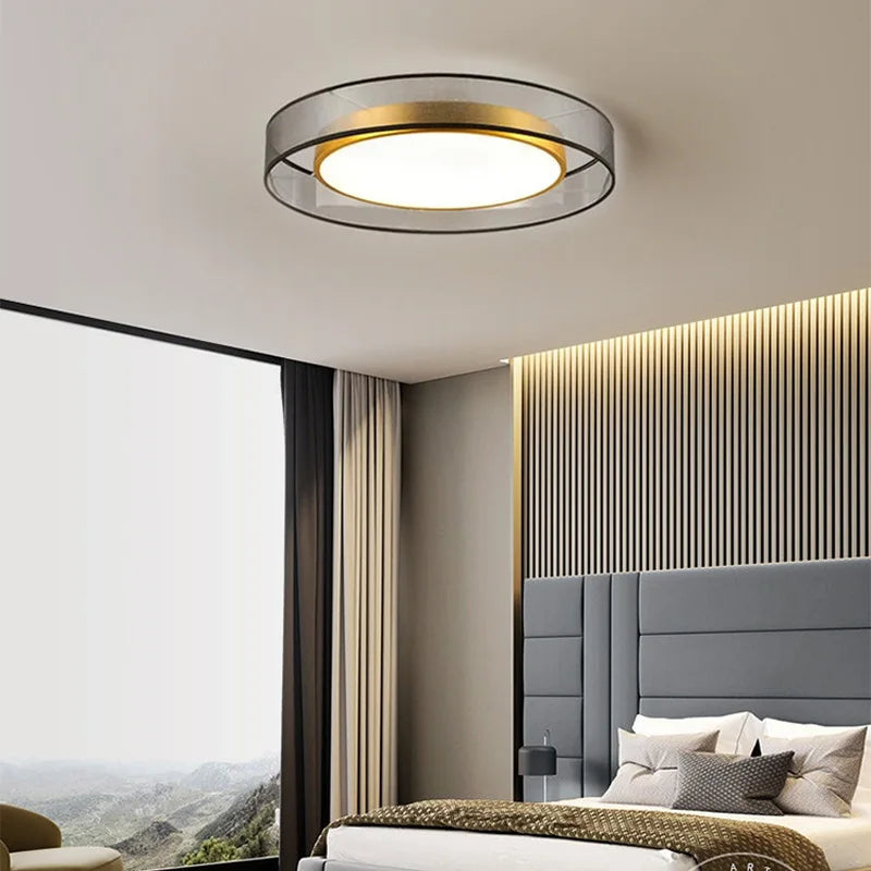Plafonnier LED rond contemporain avec variateur