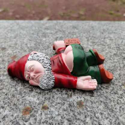 Statue de gnome ivre amusante - Décoration extérieure