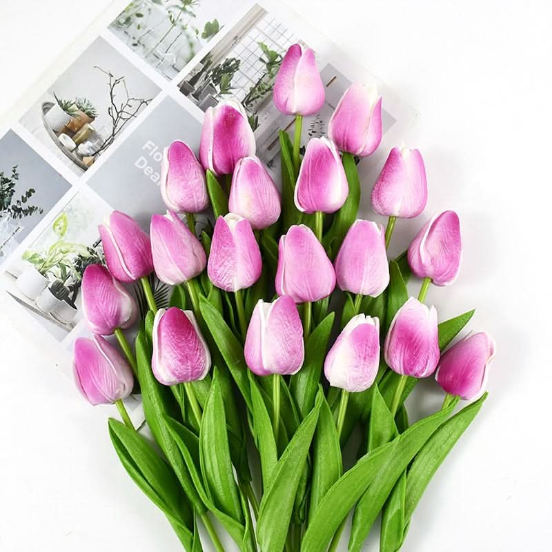 Magnifique composition florale de tulipes artificielles
