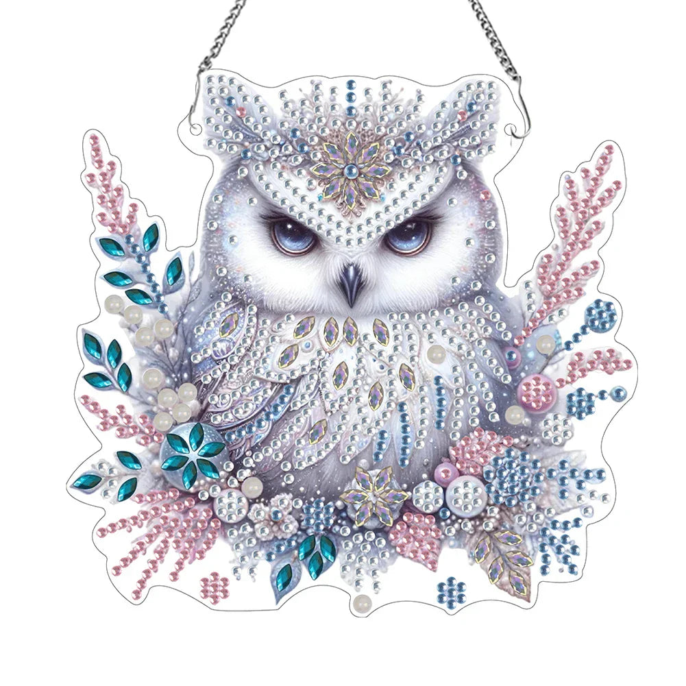 Pendentif décoratif papillon coloré en diamant