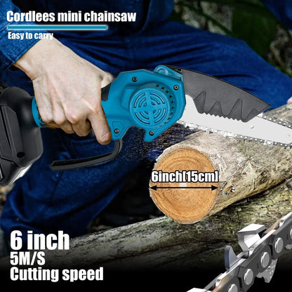 Compact Small Chainsaw 6-Inch, Easy Cut Tree Branches