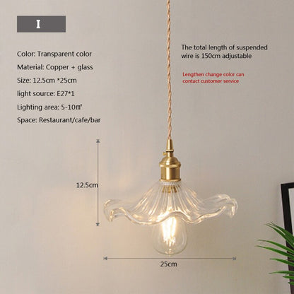 Suspension moderne en verre transparent