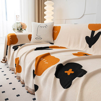 Colorful Flower Pattern Slip Resistant Sofa Cover - Halri