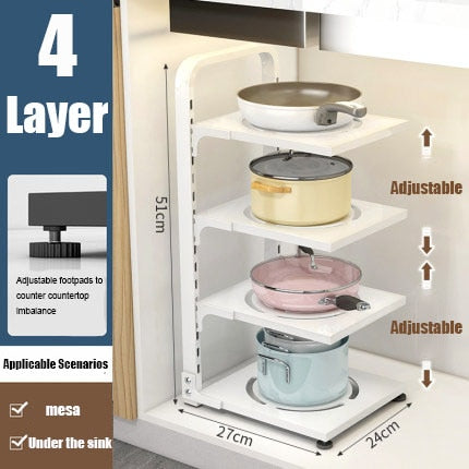 Étagère d'angle pliable à plusieurs niveaux pour un gain de place