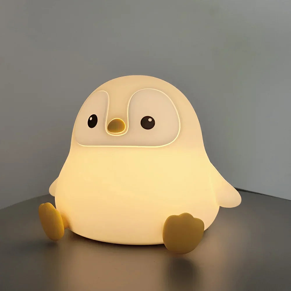 Lampe de nuit LED à douce lueur en silicone souple rechargeable