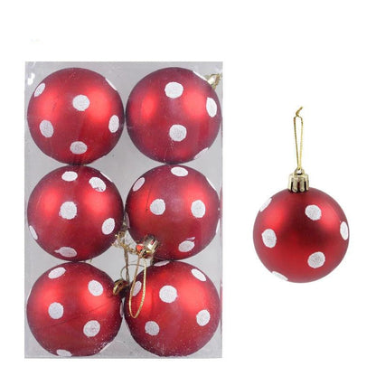 Ensemble de 6 boules de Noël en verre coloré