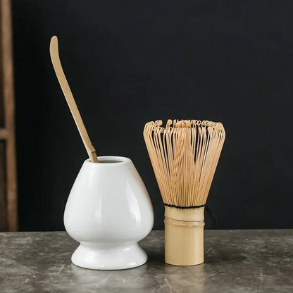 Natural Green Tea Set Bamboo Ceramic One Size - Halri
