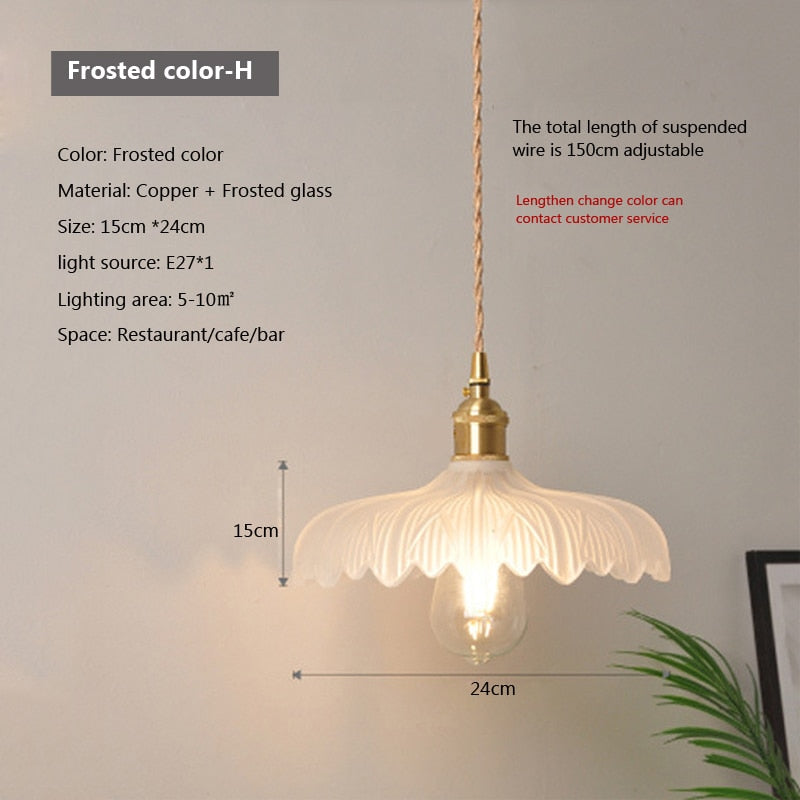 Suspension moderne en verre transparent