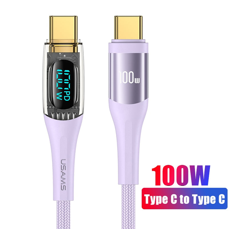 Câble USB de charge rapide avec LED