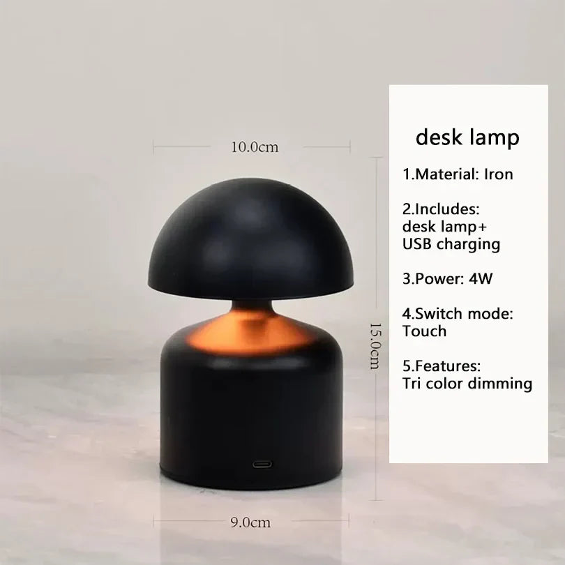 Lampe de bureau LED portable avec variateur