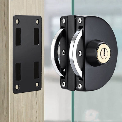 Serrure en acier inoxydable pour porte coulissante en verre sécurisée