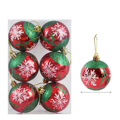 Ensemble de 6 boules de Noël en verre coloré