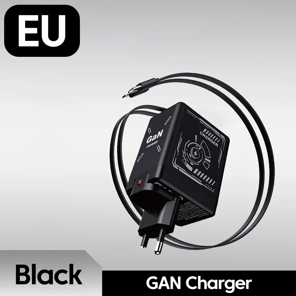 Chargeur portable rétractable rapide de 120 W