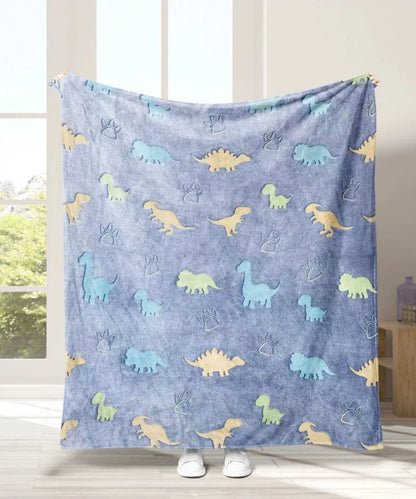 Couverture lumineuse et douce avec motif étoiles et cœurs