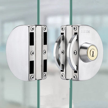 Serrure en acier inoxydable pour porte coulissante en verre sécurisée