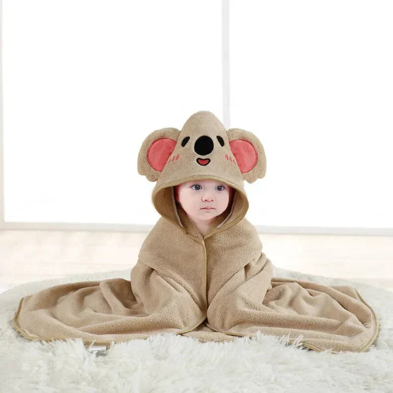 Adorable serviette de bain à capuche pour enfants