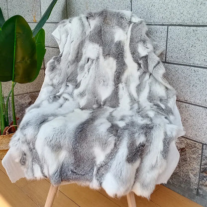 Plush Faux Fur Rug 100x50 cm Natural Handmade Throw - Halri