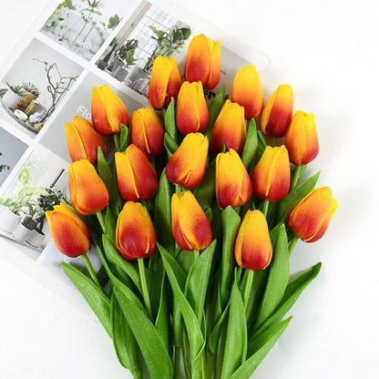 Magnifique composition florale de tulipes artificielles