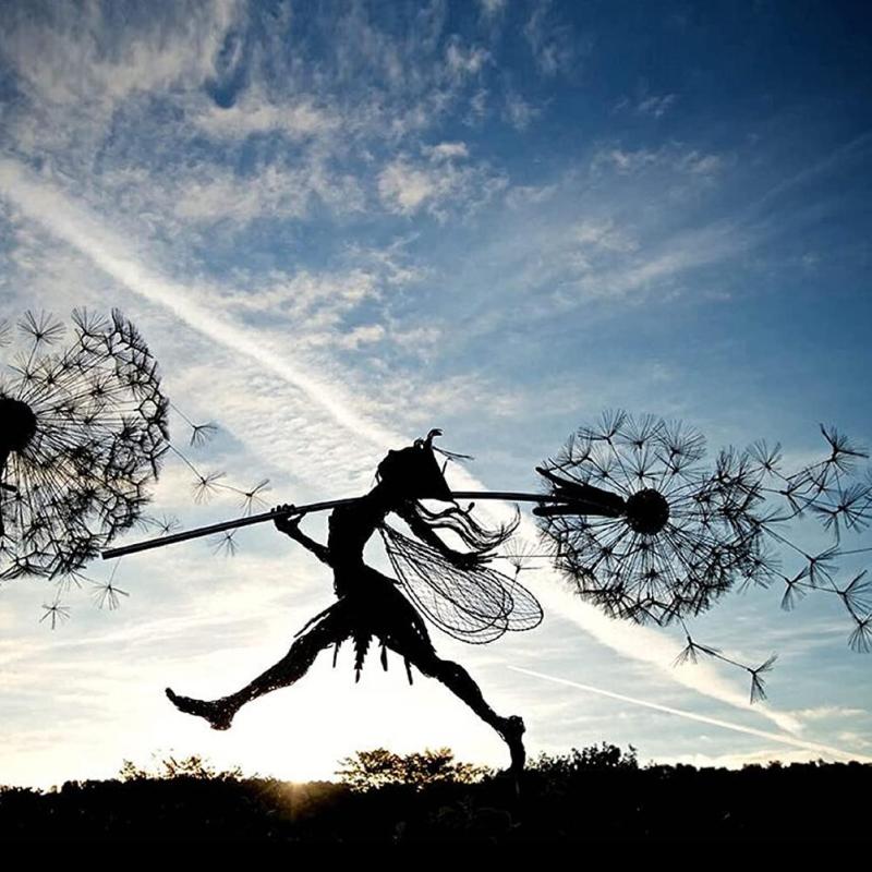 Statues féeriques fantaisistes pour jardin : Décoration de jardin magique